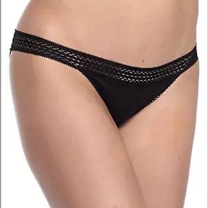 Free People Layla Tanga Panties in Black, Size Large